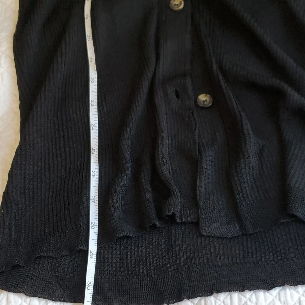 Free People Black Button-Up Top - Picture 7 of 16